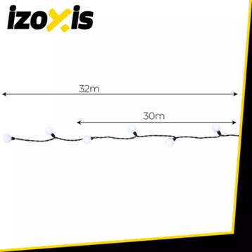 Izoxis kerstverlichting 300 LED – 30 m warm wit, IP44 bui., Diversen, Ophalen of Verzenden, Nieuw