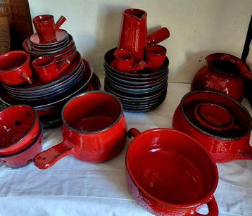 Vallauris - Gérard Hoffmann - Tafelservies voor 6 (40) -