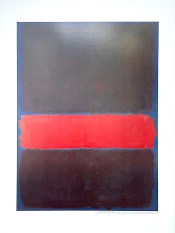 Mark Rothko (after) - Maroon on Blue - Offset lithography -