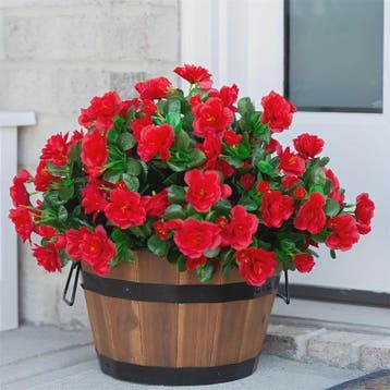 Kunst Azalea Struik Rood - UV-bestendig, Decoratieve Nepbloe, Verzenden, Nieuw