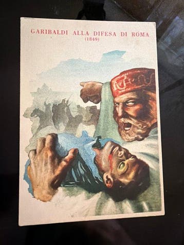 Italië - 2 ansichtkaarten met militaire propaganda van de, Gelopen