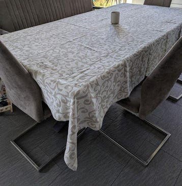 Tafelkleed - 250 cm - 205 cm - Jacquard-linnen tafelkleed
