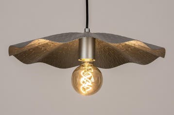 Rietveld Hanglampen - Zilvergrijs, Zilver - Metaal, Huis en Inrichting, Lampen | Hanglampen, Verzenden, Nieuw