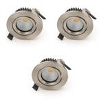 Bundel | 3x LED Inbouwspot | VARDA | 6W, Ophalen of Verzenden, Nieuw, Plafondspot of Wandspot, Led