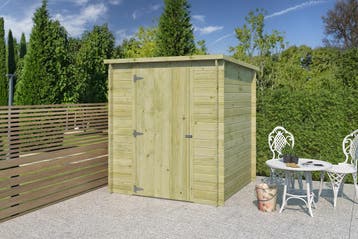 Woodlands Blokhut Svendborg Groen Geïmpregneerd 180 x 180 cm, Tuin en Terras, Nieuw