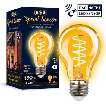 Spiral Sensor LED 2W Dag/Nacht Buitenverlichting, Verzenden, Nieuw