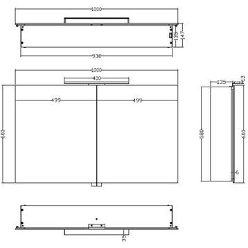 Xellanz Bright Spiegelkast Met LED - 100x60x14cm, Huis en Inrichting, Badkamer | Badkamermeubels, Ophalen of Verzenden, Nieuw