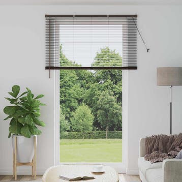 vidaXL Venetiaanse jaloezie Donkerbruin met Patroon 213 x, Verzenden, Nieuw, Bruin