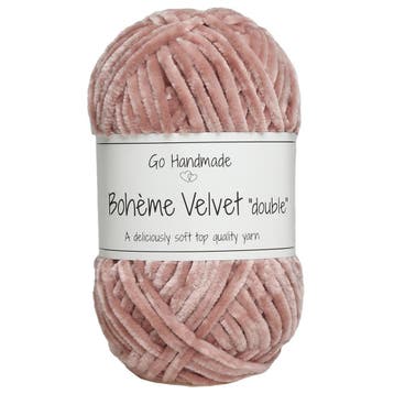 Go Handmade Bohème Velvet Double - 17631 Nude - Chenille G, Ophalen of Verzenden, Nieuw