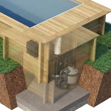 BWT Houten omkasting voor droge kuil Stadszwembad Compact, Verzenden, Nieuw