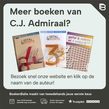 Getal en ruimte Leerboek 1 vmbo-T/havo deel 1 - C.J., Boeken, Verzenden, Gelezen, C.J. Admiraal