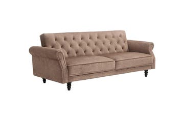 Slaapbank MAISON BELLE AFFAIRE 220cm vogue velvet greige -, Ophalen of Verzenden, Nieuw