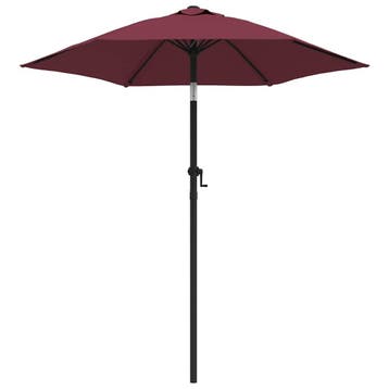 vidaXL Parasol 200x224 cm aluminium bordeauxrood, Verzenden, Nieuw, 2 tot 3 meter