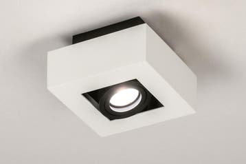 Rietveld Plafondlampen - Wit, Zwart - Metaal, Verzenden, Nieuw