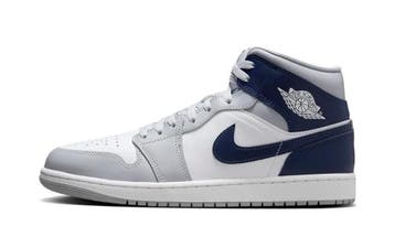 Jordan 1 Mid Wolf Grey Midnight Navy, Nieuw