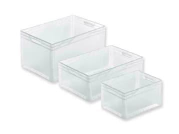 Stapelkrat doorzichtig, 60 40 kratten transparant, opbergbox, 40 tot 60 cm, Verzenden, 50 tot 75 cm, Krat