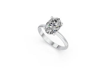Zonder minimumprijs - Ring - 14 karaat Witgoud - 3.08ct. tw., Sieraden, Tassen en Uiterlijk, Ringen, Nieuw