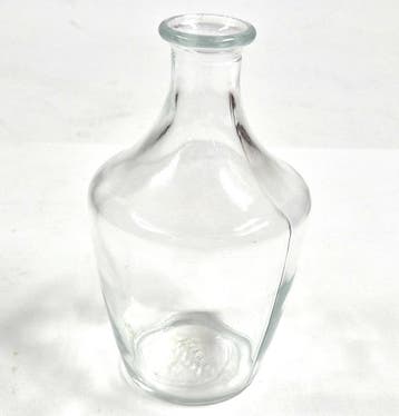 Vintage Dame Jeanne glazen vaas, helder, gemerkt France, Verzenden, Gebruikt