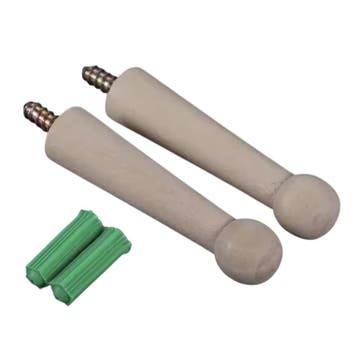 2x Houten Kapstok Haakjes - Wandkapstok - Haken - Jashaak -, Verzenden, Nieuw