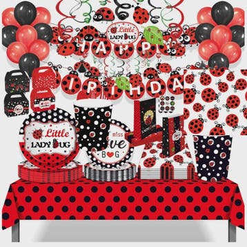 Lieveheersbeestje Feestdecoratie Set: Tafeldecoratie, Slinge