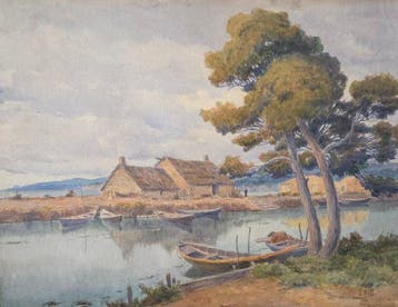 Lina Bill (Louis Bonnaot) (1855-1936) - A la Capte environs, Antiek en Kunst