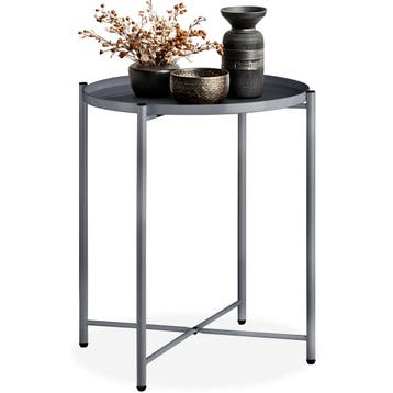 Bijzettafel Chester 45,5x45,5x53cm - donkergrijs, Verzenden, Nieuw