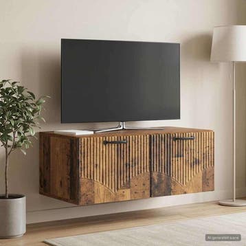 vidaXL Wandbeugel TV-kast Oud hout 78,5 x 41 x 30 cm Bewerkt, Minder dan 50 cm, Verzenden, Nieuw, Minder dan 100 cm