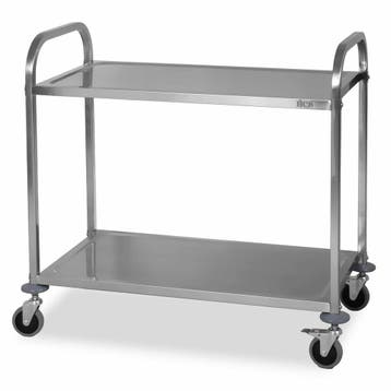 HCB Serveerwagen - 2 lagen - 95 cm - RVS, Verzenden, Nieuw in verpakking, Overige typen