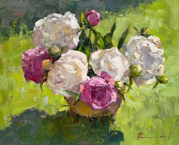 Sergei Flitov (1964) - Pivoines sous le Soleil