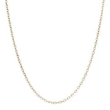 Gouden lengtecollier anker 44 cm 14 karaat, Sieraden, Tassen en Uiterlijk, Kettingen, Verzenden, Zo goed als nieuw, Goud