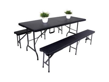 Veiling - Garden Pleasure Ventana 3-delige tuinset (rattan-l, Nieuw