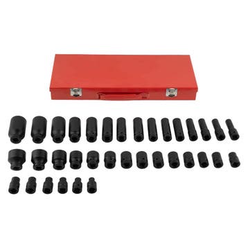 Slagdoppenset 1/2 inch 8-32 mm, 35-delig, chroom-vanadium, Auto diversen, Verzenden, Nieuw