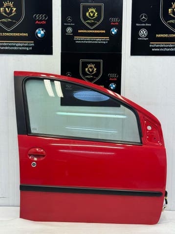 Citroën C1 portier 4-deurs rechts voor deur bj.2008 rood, Auto-onderdelen, Carrosserie en Plaatwerk, Gebruikt, Voor, Citroën, Deur