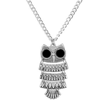 Fako Bijoux - Ketting - Dansend Uiltje - 25x50mm -, Verzenden, Nieuw