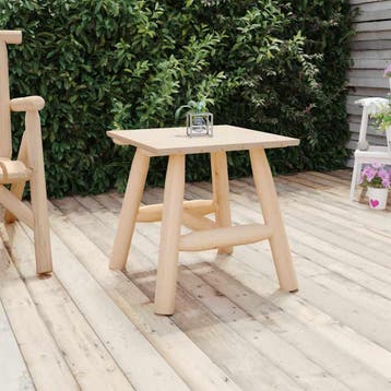 vidaXL Bijzettafel 49x49x50 cm massief vurenhout, Tuin en Terras, Verzenden, Nieuw, Hout