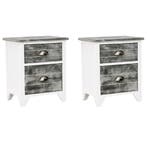 Nachtkastjes 2 stuks grijs | Retourdeal 41% Korting, Minder dan 45 cm, Nieuw, Ophalen of Verzenden, Minder dan 55 cm