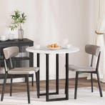 vidaXL Tafelblad Wit Ø 80 x 1,5 cm Bewerkt hout, Huis en Inrichting, Tafels | Eettafels, Verzenden, Nieuw