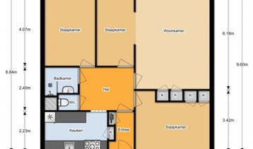 Te Huur 4 Kamer Appartement Hobokenstraat In Breda, Noord-Brabant, Direct bij eigenaar, Breda, Appartement