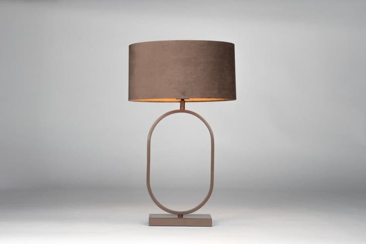Rietveld Tafellampen - Bruin - Stof, Metaal, Huis en Inrichting, Lampen | Tafellampen, Verzenden