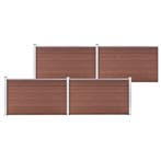 vidaXL Schutting 699x106 cm HKC bruin, Verzenden, Nieuw, Kunststof, 1 tot 2 meter