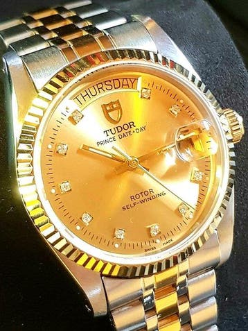 Tudor - Prince Date+Day - GOLD DIAMOND DIAL - 36mm -