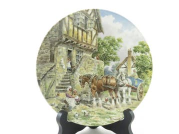 Sierbord van Wedgewood, Morning in the farmyard, Verzenden, Gebruikt