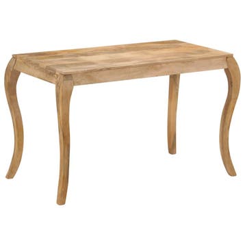 vidaXL Eettafel 118x60x76 cm massief mangohout, Huis en Inrichting, Verzenden, Nieuw