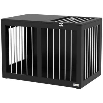 TRUUSK Hondenkooi voor Middelgrote Honden - Zwart - Met Deur, Verzenden, Nieuw
