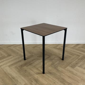 Eromes hoge kantinetafel 80x80 cm / hoogte 90 cm, donker, Ophalen of Verzenden, Gebruikt, Bureau