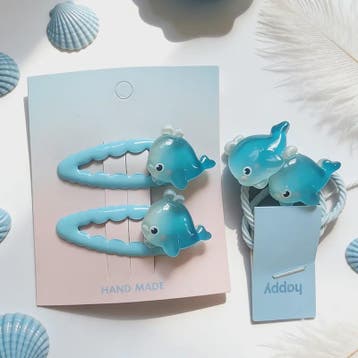 Schattige Haarklemmen & Elastiekjes Set met Haai & Visjes -, Dieren en Toebehoren