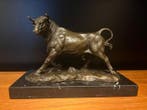 sculptuur, Bull - 21 cm - Brons, Marmer