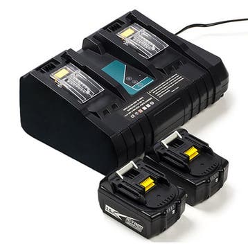 Startset: 2x Makita BL1830B / 18V LXT accu, 123accu huismerk, Verzenden, Nieuw
