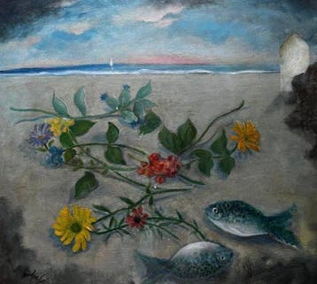 Adalberto Campagnoli (1905-1983) - Fiori sulla spiaggia
