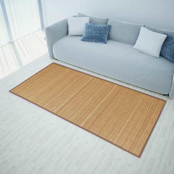 vidaXL Tapijt rechthoekig 80x300 cm bamboe bruin, Verzenden, Nieuw, Bruin